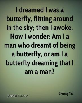 of being a butterfly, or am I a butterfly dreaming that I am a man