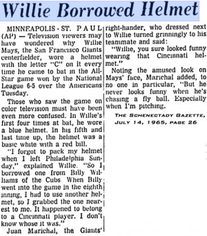 ... cap rather than a batting helmet at the All-Star Game. AP Photo