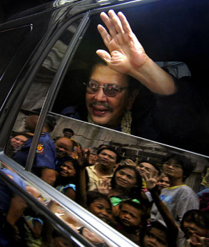 Joseph Estrada, former leader of the Philippines who is running for ...