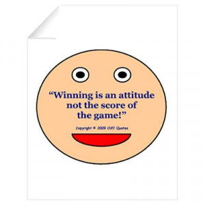 ... > Wall Art > Wall Decals > Cliff Quote Winning Attitude Wall Decal
