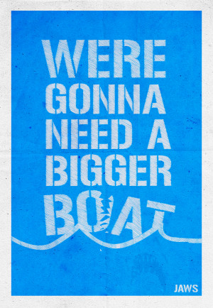 Jaws Poster - Quote Series by SteSmith