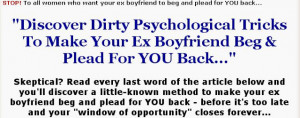 This can make your ex boyfriend back although at times in the fingers ...