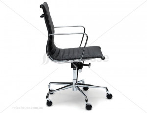 Replica Eames Management Low Back Office Chair Black Leather