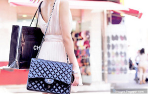 Fashionable girly cute shopping