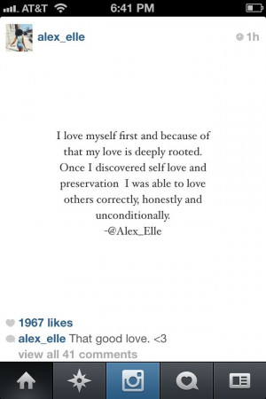 First comes self love... @alex_elle