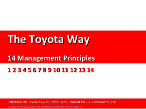 The Toyota Way- 14 Management Principles