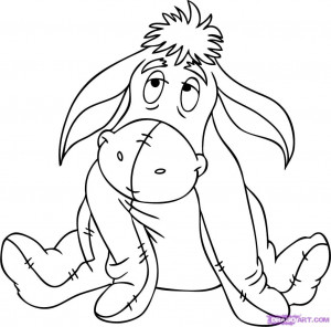 how to draw eeyore from winnie the pooh step 6