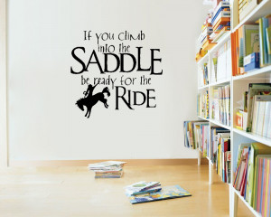 Saddle-Up-Horse-Rider-Western-wall-art-decals-home-decoration-living ...