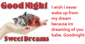 ... Up from My Drream because Im Dreaming of You babe ~ Good Night Quote