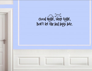 , sleep tight, don't let the Vinyl wall decals quotes sayings words ...