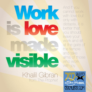 work is love made visible and if you cannot work with love but only ...