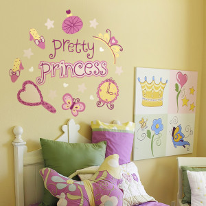 ... » Printed Designs » Pretty Princess - Quote - Printed Wall Decals