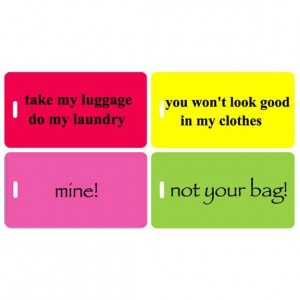 Unique Luggage Tag Set Colors - Photo