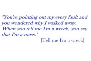 Every Avenue Tell me I'm a wreck