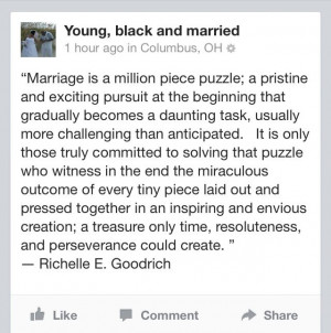 Marriage quotes from Young, Black and Married on Facebook