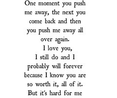 you pushed me away quotes