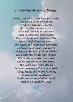 In loving memory of Daddy! More