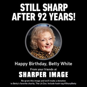 Happy 92nd Birthday Betty White! @Samantha Harper #BettyWhite