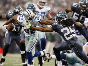 Dallas Cowboys running back DeMarco Murray (29) tackled by Seattle ...