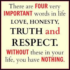 ... Respect.Without these in Your Life,You Have Nothing ~ Honesty Quote