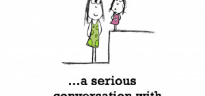 Happiness is, a serious conversation with a small child.