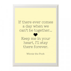 Winnie the Pooh Nursery Quote Print-Stay Forever