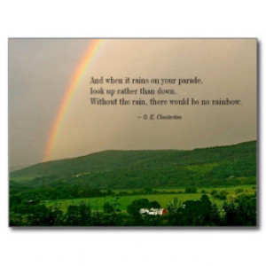 Inspirational Rainbow Scene & (Optional) Saying PC Postcard