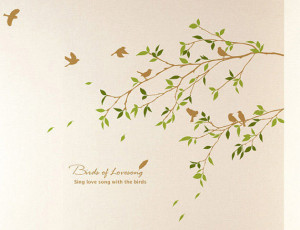 Birds Of Lovesong Sing Love Song With the Birds Wall Sticker