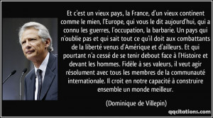 Autres citations de Dominique de Villepin