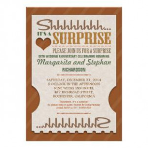 Surprise Wedding Anniversary Beautiful Invitations