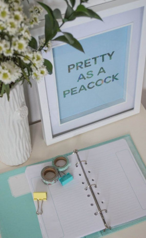 PRINTABLE Quote Art // pretty as a peacock by MyLittlestPrintShop, $5 ...