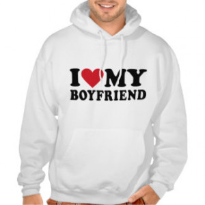 Love My Boyfriend Basic Hooded Men's Sweatshirt
