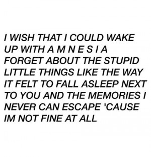 ... of summer, 5sos, amnesia, black and white, quote, tumblr, textpost