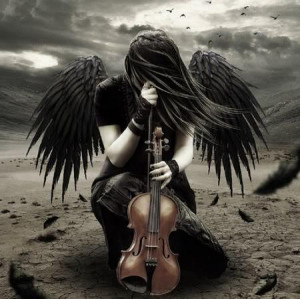 gothic angel violin
