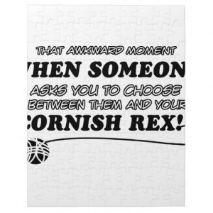 Funny Cornish Rex Designs Jigsaw Puzzles