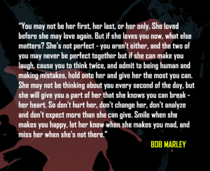 bob marley picture quote on love