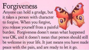 Hard to understand forgiveness....