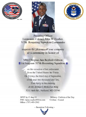 Retirement Invitation Military by khi66326