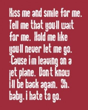 John Denver - Jet Plane - song lyrics, music lyrics, song quotes, song ...