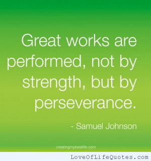 Samuel Johnson quote on Perseverance
