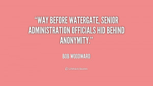 Way before Watergate, senior administration officials hid behind ...
