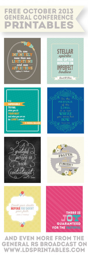 Free October 2013 General Conference Printables. Saturday and Sunday ...