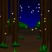 Fireflies in the Woods Background