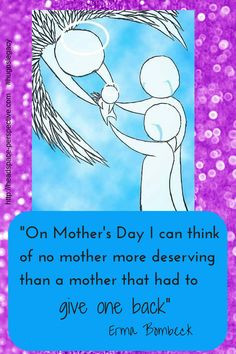 For Mother's Day, and every day. Thinking of bereaved mothers. More