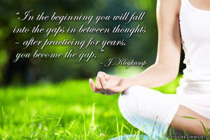 Inspirational Quote: “In the beginning you will fall into the gaps ...