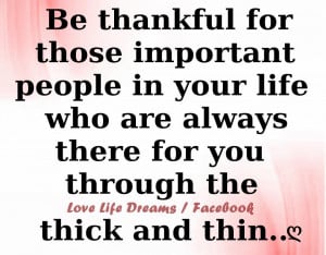 quotes about being thankful for the people in your life