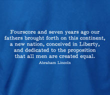 Fourscore and seven years ago... (Abraham Lincoln)