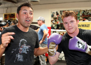 Canelo Alvarez & Oscar De La Hoya LA Workout Quotes