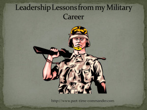 Leadership Lessons from My Military Career