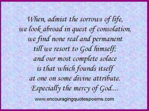 Encouraging Card with consolation quotes